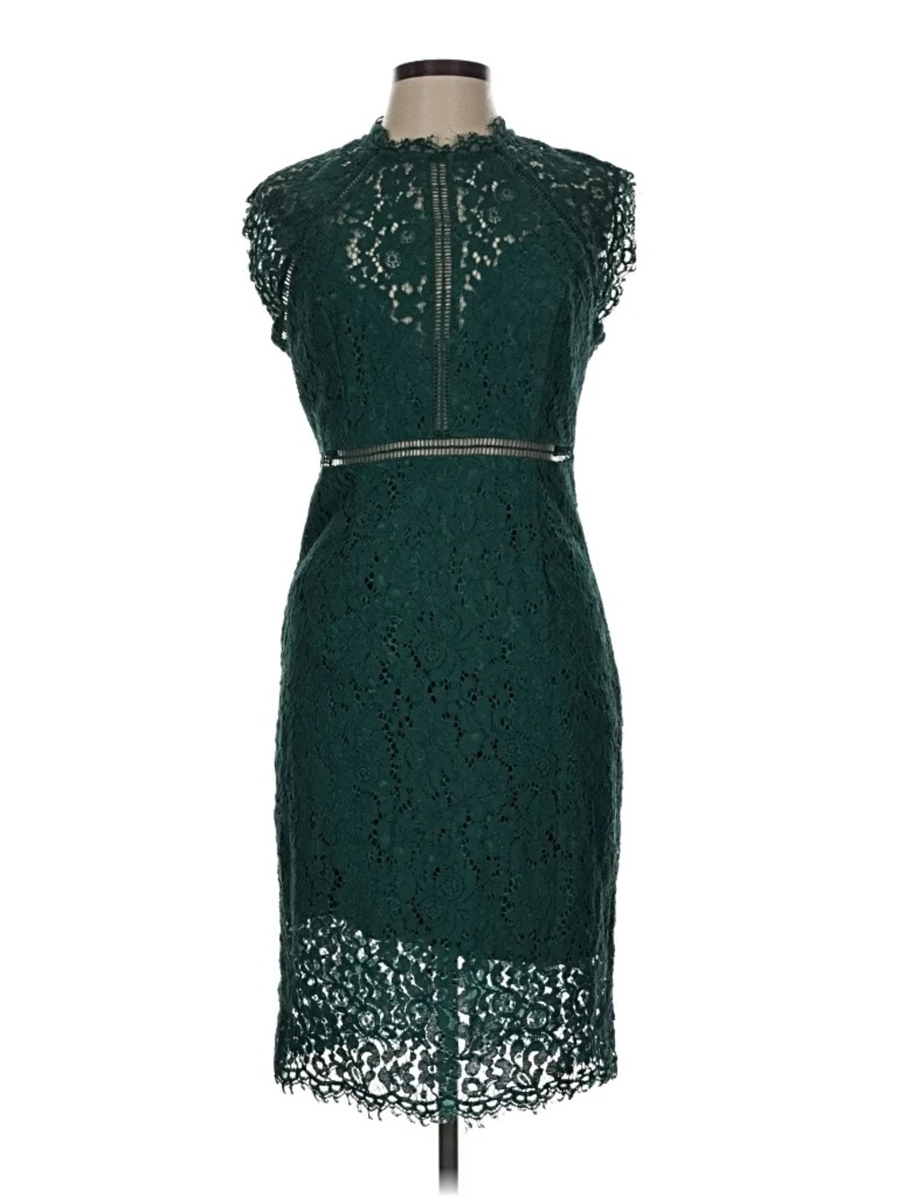 Bardot Emerald Green Eleni Lace Midi Dress